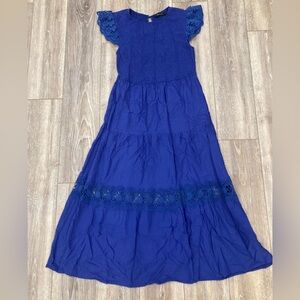 Blue Maxi Lace Summer Dress